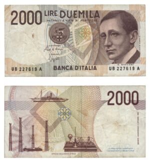 ITALY 2000 lire 1990 VF