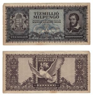 HUNGARY 10 million milpengo 1946 VF-