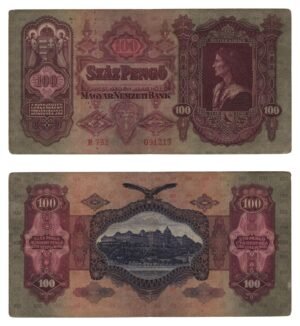 HUNGARY 100 pengo 1930 VF-