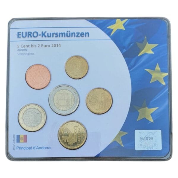 ANDORRA 2014 7 pcs. euro coins set