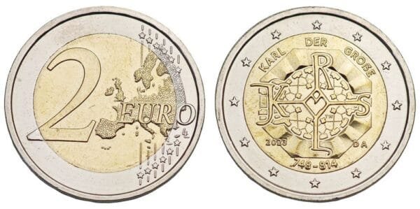 GERMANY 2 euro 2023A / 1275th Anniversary of the Birth of Charlemagne / UNC-