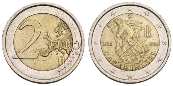ITALY 2 euro 2014 / 200th Anniversary of the Foundation of Arma dei Carabinieri / VF