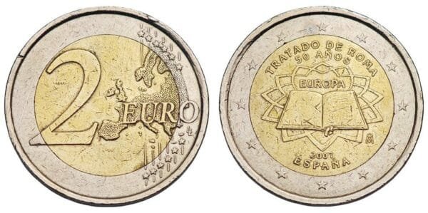 SPAIN 2 euro 2007 / Treaty of Rome / VF