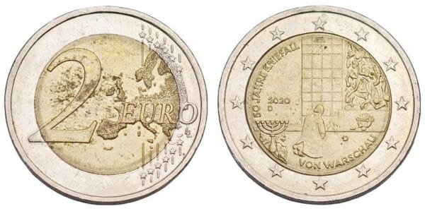 GERMANY 2 euro 2020D / German-Polish Reconciliation / VF