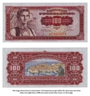 YUGOSLAVIA 100 dinara 1963 / Dubrovnik / UNC