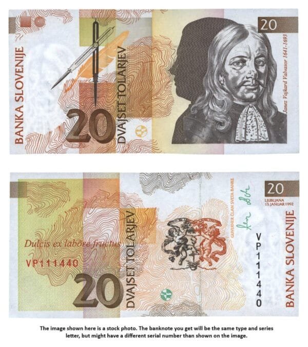 SLOVENIA 20 tolarjev 1992 UNC