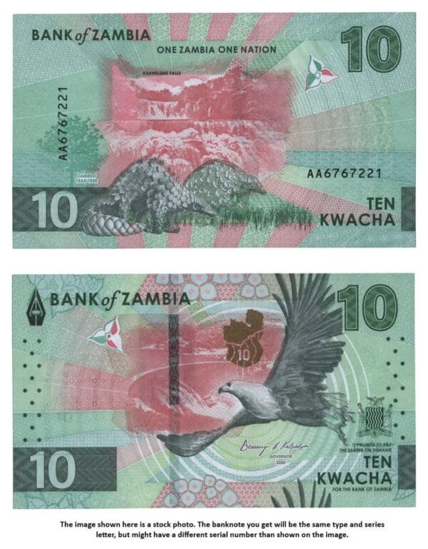 ZAMBIA 10 kwacha 2024 UNC