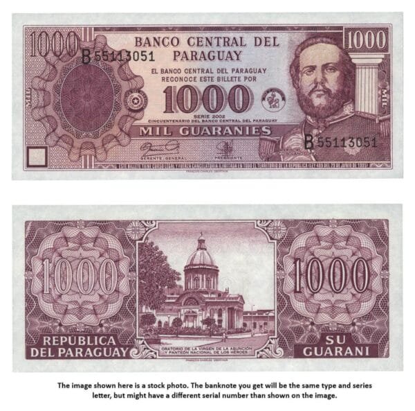 PARAGUAY 1000 guaranies 2002 UNC