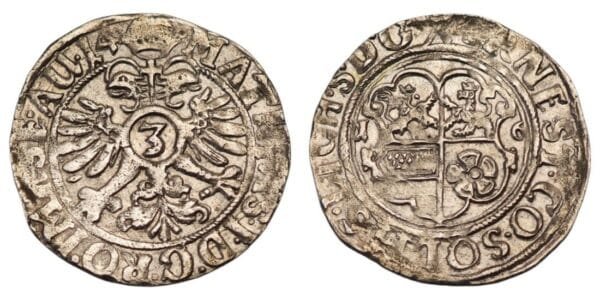 GERMANY 3 kreuzer 1616 / Solms / Silver / VF