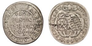 GERMANY 1/12 thaler 1694 / Sachsen-Albertine / Silver / VF