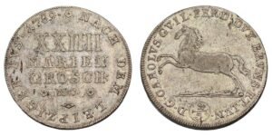 GERMANY 24 mariengroschen 1789B / Brunswick-Wolfenbüttel / Silver / VF+