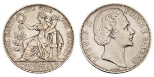 GERMANY 1 thaler 1871 / Bavaria / Silver / XF-