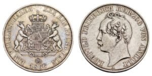 GERMANY 1 thaler 1866A / Anhalt-Dessau / Silver / VF+