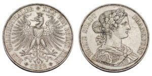 GERMANY 1 thaler 1862 / Frankfurt / Silver / XF