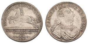 GERMANY 2/3 thaler 1764 / Wolfenbutter / Silver / VF-