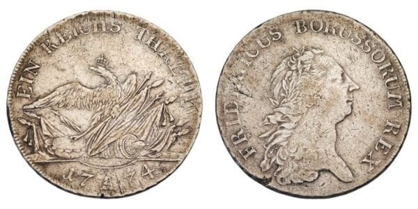 GERMANY 1 thaler 1774A / Brandenburg-Prussia / Silver / VF-