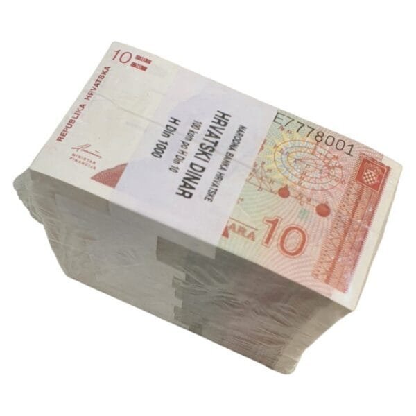 CROATIA 10 hrvatskih dinara 1991 / 1000 pcs. brick / consecutive serial numbers / with original strap / UNC