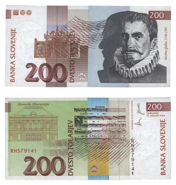 SLOVENIA 200 tolarjev 2001 XF