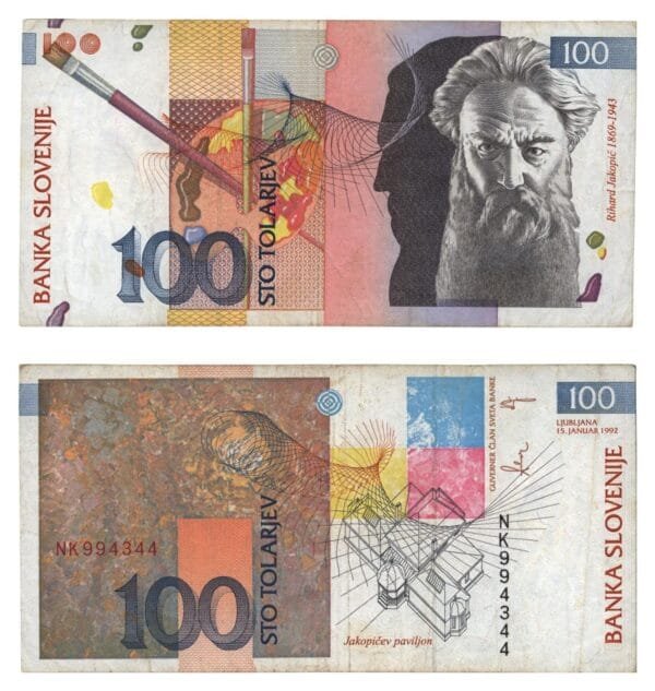 SLOVENIA 100 tolarjev 1992 VF