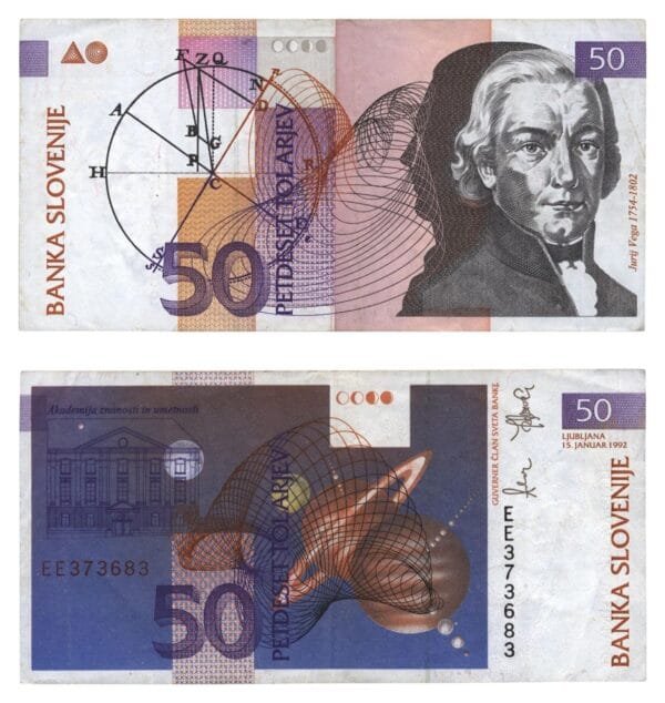 SLOVENIA 50 tolarjev 1992 VF+