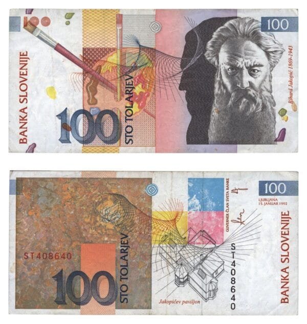 SLOVENIA 100 tolarjev 1992 VF