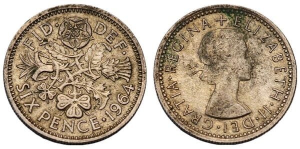 GREAT BRITAIN 6 pence 1964 VF-