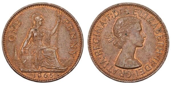 GREAT BRITAIN 1 penny 1965 VF