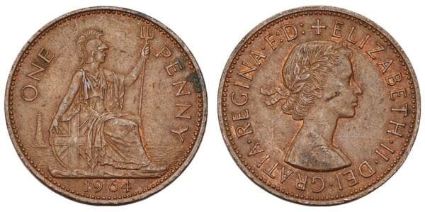 GREAT BRITAIN 1 penny 1964 VF-