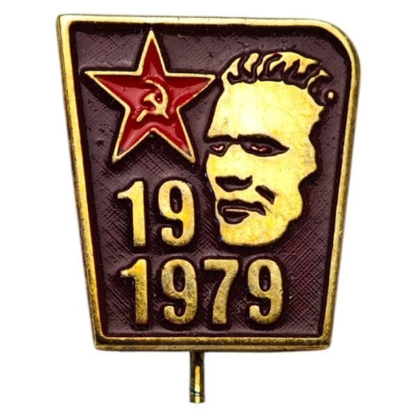 YUGOSLAVIA communist leader Josip Broz Tito vintage lapel pin