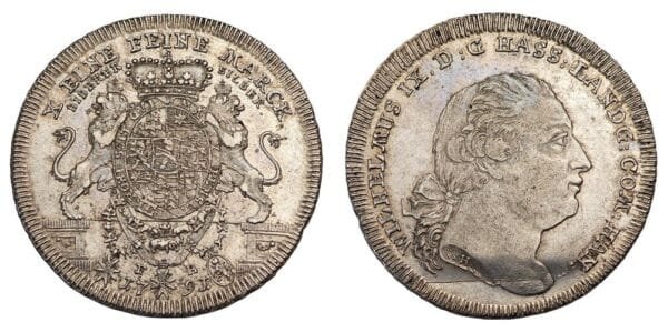GERMANY 1 thaler 1791 / Hesse-Cassel / Silver / XF