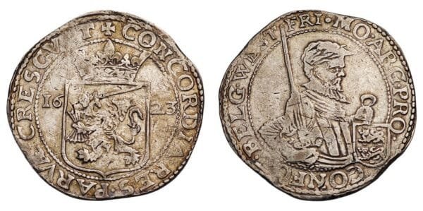 NETHERLANDS 1 rijksdaalder 1623 / West Friesland / Silver / VF