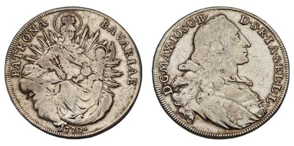 GERMANY 1 thaler 1770 / Bavaria / Silver / VF