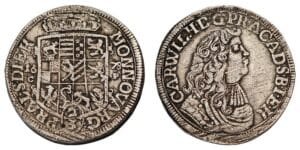GERMANY 2/3 thaler 1678 / Anhalt-Zerbst / Silver / VF