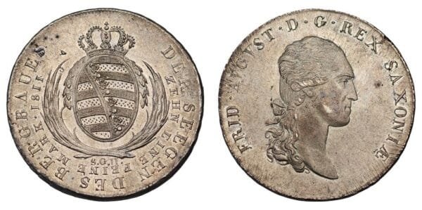 GERMANY 1 thaler 1811 / Saxony / Silver / UNC-