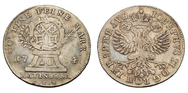GERMANY 1 kreuzer 1774 / Regensburg / Silver / VF