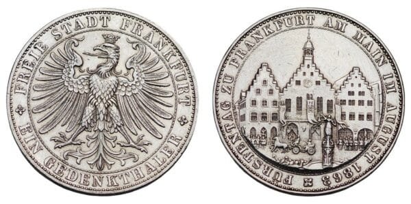 GERMANY 1 thaler 1863 / Frankfurt / The Congress of the German Princes in Frankfurt / Silver / UNC-