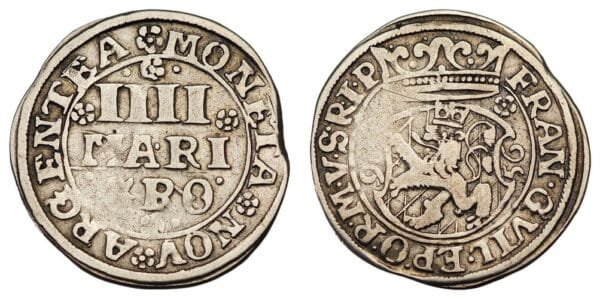 GERMANY 4 marien groschen 1656 / Osnabrück / Silver / VF-