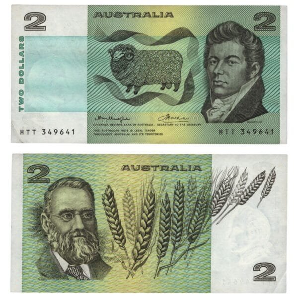 AUSTRALIA 2 dollars ND(1974-1985) XF-