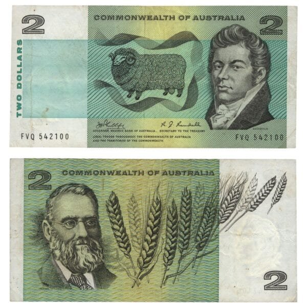 AUSTRALIA 2 dollars ND(1966-1972) / Commonwealth of Australia / VF+