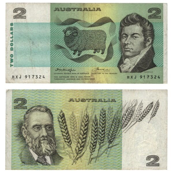 AUSTRALIA 2 dollars ND(1974-1985) VF