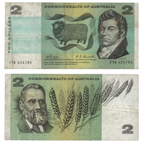 AUSTRALIA 2 dollars ND(1966-1972) / Commonwealth of Australia / VF