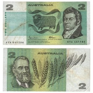 AUSTRALIA 2 dollars ND(1974-1985) VF-