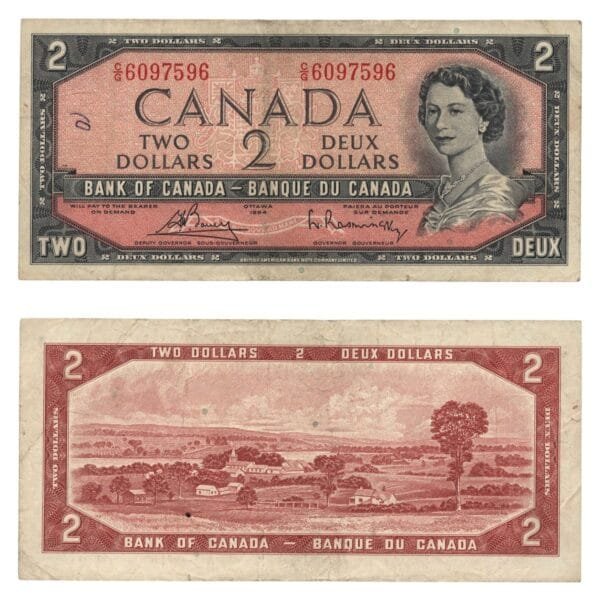 CANADA 2 dollars 1954 VF-