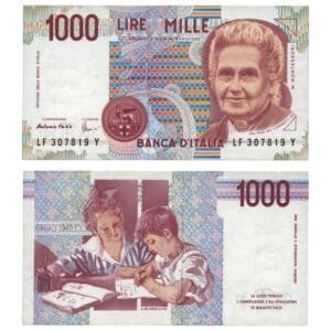 ITALY 1000 lire 1990 / Series LF / XF