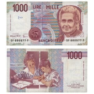 ITALY 1000 lire 1990 / Series SF / VF-