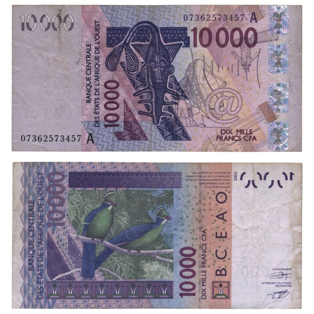 WEST AFRICAN STATES 10000 francs 2007 / Ivory Coast / VF