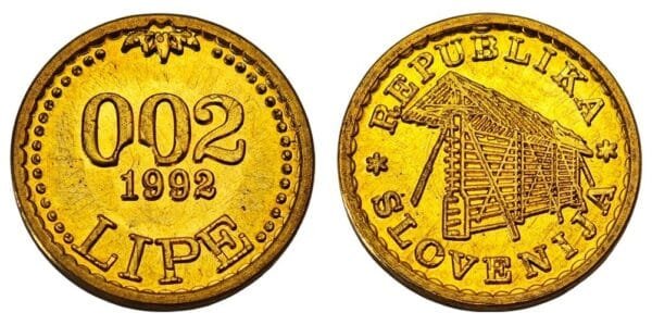 SLOVENIA 0.02 lipe 1992 / token issue / UNC