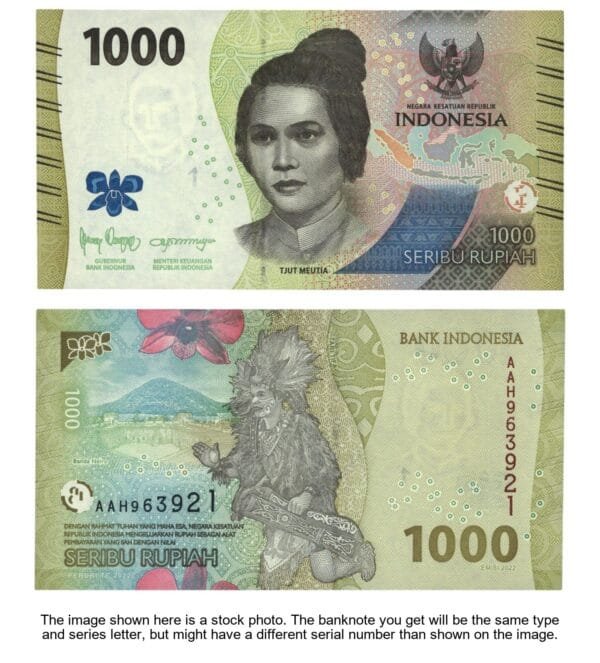 INDONESIA 1000 rupiah 2022 UNC
