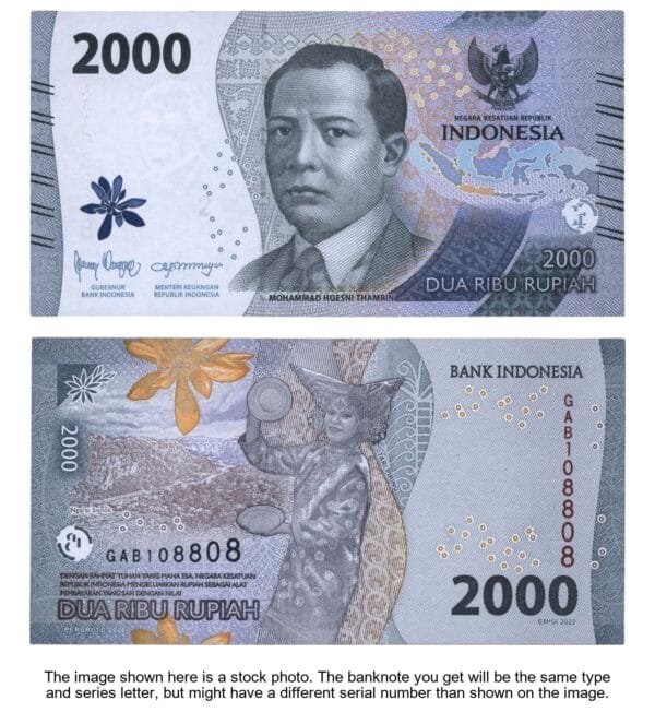 INDONESIA 2000 rupiah 2022 UNC
