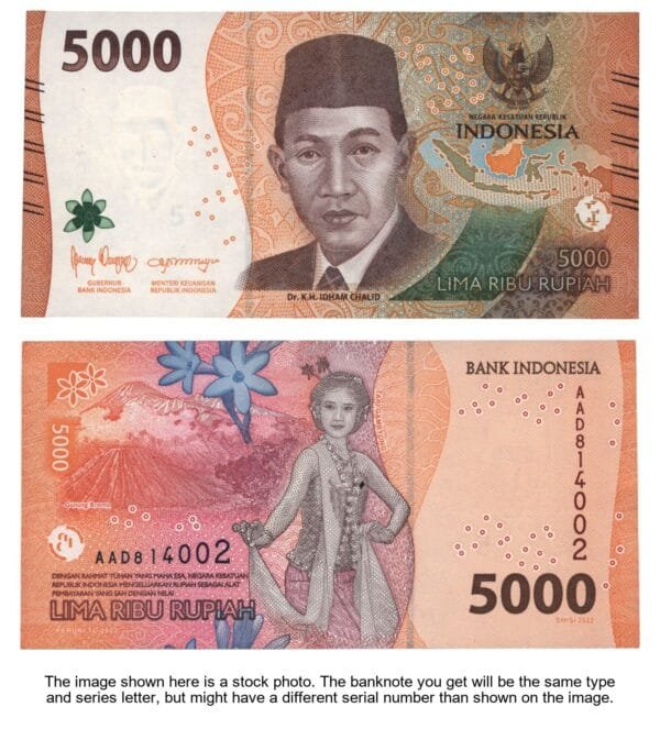 INDONESIA 5000 rupiah 2022 UNC